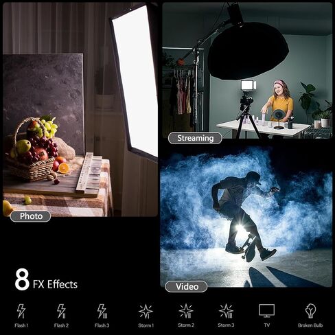Godox SL60II-D LED Video Light, Continuous Lighting for Studio Photography | 70W 5600K Daylight Dimmable APP Controlled with Bowens Mount 8 FX Fade Flash Strobe Effects in Kuwait
