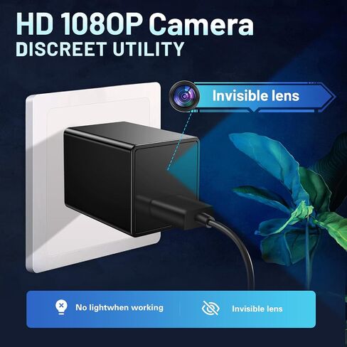 Hidden Spy Camera for Home Use, Mini Security Wireless WiFi Camera-USB Charger Camera - HD Nanny Cam,Indoor Nanny Cam for Baby, Pets, Motion Detection Alert in Kuwait