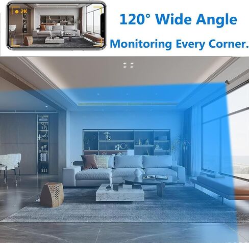 2K Mini Spy Cam Hidden Camera for Home Security Small Nanny Cam with Phone App WiFi Remote Monitor in Kuwait