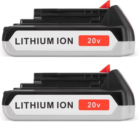 2 Pack 3.0Ah 20V Max Replacement for Black and Decker 20V Lithium Battery, Compatible with Black Decker LB20 LBX20 LST220 LBXR2020-OPE LBXR20B-2 LB2X4020 Cordless Tool Battery in Kuwait