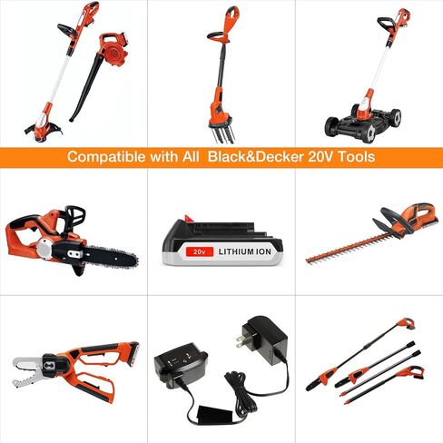 2 Pack 3.0Ah 20V Max Replacement for Black and Decker 20V Lithium Battery, Compatible with Black Decker LB20 LBX20 LST220 LBXR2020-OPE LBXR20B-2 LB2X4020 Cordless Tool Battery in Kuwait