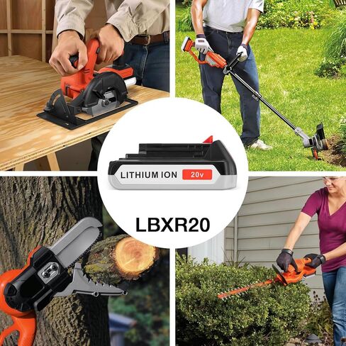 2 Pack 3.0Ah 20V Max Replacement for Black and Decker 20V Lithium Battery, Compatible with Black Decker LB20 LBX20 LST220 LBXR2020-OPE LBXR20B-2 LB2X4020 Cordless Tool Battery in Kuwait