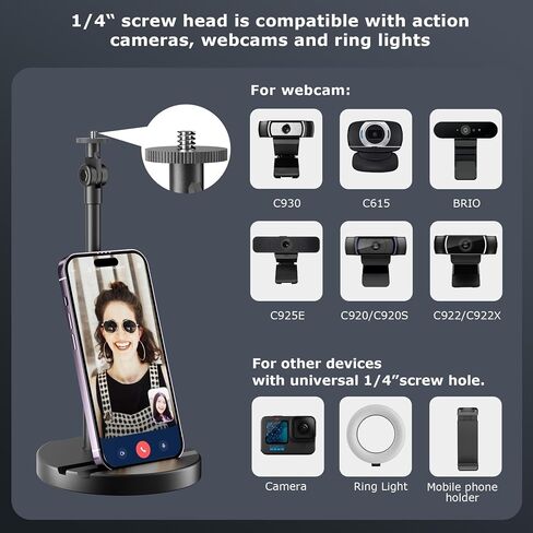 2-Pack Portable Rechargeable LED Video Light, Battery Powered Photography Lighting Kit with Stand & Phone Holder, Dimmable Camera Light for Live Streaming, YouTube, TikTok, Zoom, Video Recording in Kuwait