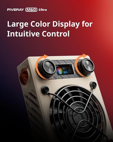 ZHIYUN FIVERAY M60 Ultra 60W RGB Camera Light LED Video Light, APP/2.4G/Panel Control, 2500K-10000K 6490Lux CRI 95 TLCI 97, 430g Portable Photography Lighting for Video Recording TK YouTube in Kuwait