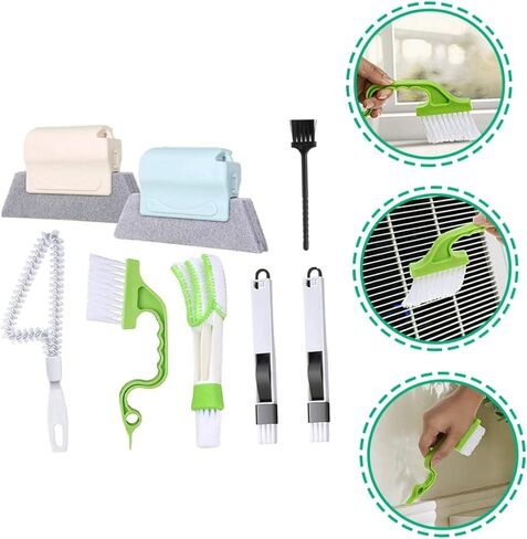 OUNONA 1Set Handheld Window Groove Cleaning Brush Durable Tile Crevice Brush for Gaps and Tracks Compact Design for Essential Tool for Home Cleaning in Kuwait