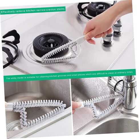 OUNONA 1Set Handheld Window Groove Cleaning Brush Durable Tile Crevice Brush for Gaps and Tracks Compact Design for Essential Tool for Home Cleaning in Kuwait