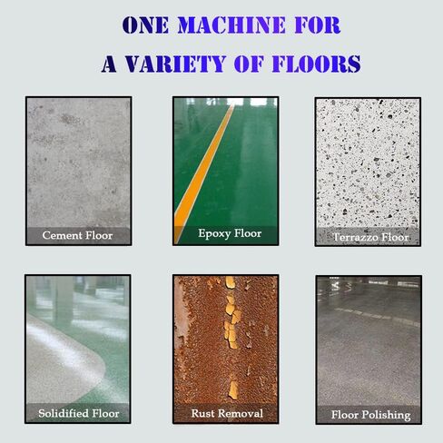 INTSUPERMAI Concrete Floor Polisher Hand-push Cement Ground Grinder Terrazzo Ground Grinding Machine Adjustable Floor Surfacing Grinder Floor Ground Polishing Machine with Vacuum Fan 220V in Kuwait