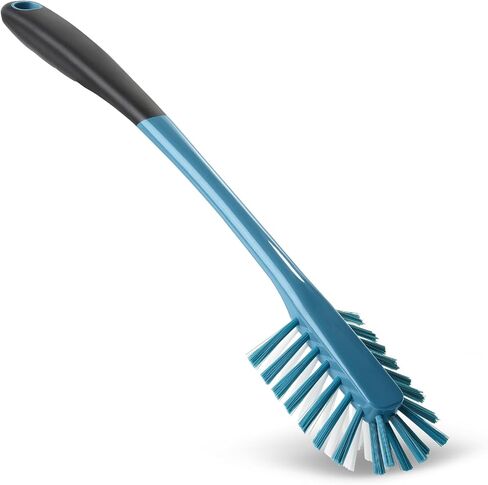 MOSOLAN 3-in-1 Water Bottle Cleaning Brush Set - Long Handle Scrubbing Brush for Tumbler, Straw, Baby Bottles, Drinking Glasses, Smokey Blue in Kuwait