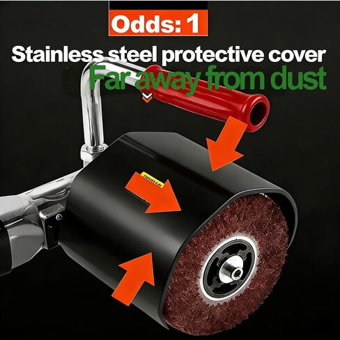Burnishing Polishing Machine, Variable Speed Surface Conditioning Tool | 2500RPM, Handheld, Burnishing, Wire Drawing, Metal, Stainless Steel, Wood, Auto Detailing, Rust Removal, Smoothing in Kuwait