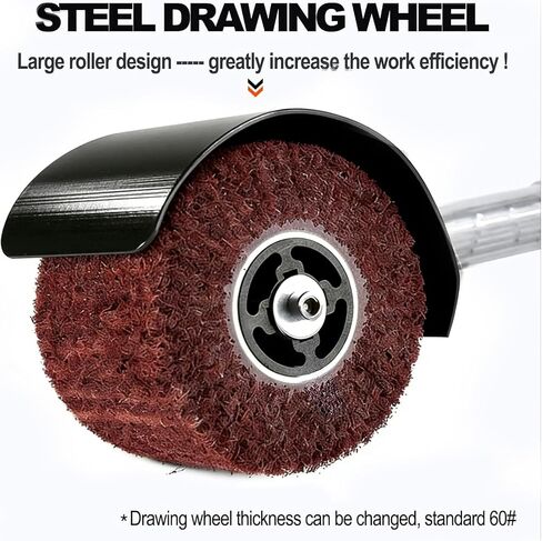Burnishing Polishing Machine, Variable Speed Surface Conditioning Tool | 2500RPM, Handheld, Burnishing, Wire Drawing, Metal, Stainless Steel, Wood, Auto Detailing, Rust Removal, Smoothing in Kuwait