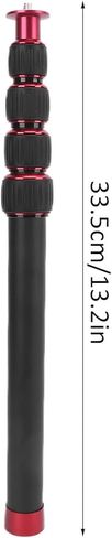 Camera Monopod Tripod Extension Rod Aluminum Alloy Adjustable 33.5 to 108cm 5 Section Knob Lock 5kg Load 1/4 Screw for Photography Travel Hiking in Kuwait