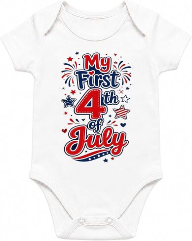 Baby's First Fourth Of July 1st 4th - Baby Onesie Leotards Assorted Colors in Kuwait