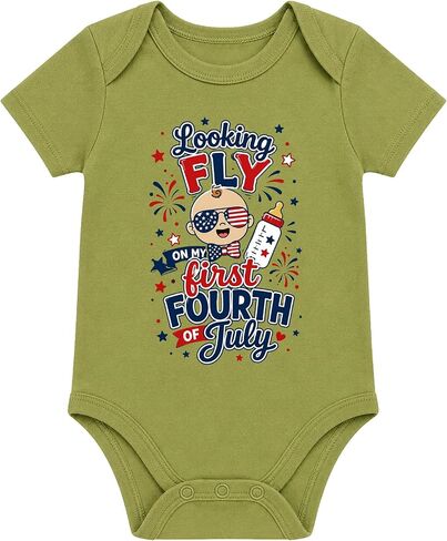 Baby's First Fourth Of July 1st 4th - Baby Onesie Leotards Assorted Colors in Kuwait