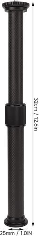 2 Section Carbon Fiber Tripod Extension Tube, Center Column Extender with 1/4 and 3/8 Inch Screw Holes, for Stabilizer Action Camera DSLR Monopod in Kuwait