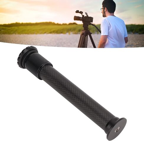 2 Section Carbon Fiber Tripod Extension Tube, Center Column Extender with 1/4 and 3/8 Inch Screw Holes, for Stabilizer Action Camera DSLR Monopod in Kuwait