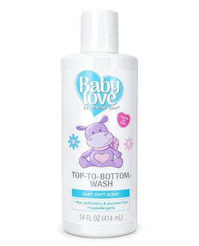 Baby Love Tear-Free Body Wash - Top to Bottom wash, Hypoallergenic, Sensitive Skin, Paraben Free, Baby Shampoo & Body Wash - 14 FL OZ (414 ml) in Kuwait