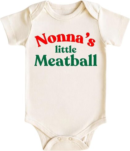 Nonna’s Little Meatball Baby Bodysuit for Boys Girls, Italian Family Newborn Gifts - Italian Baby in Kuwait