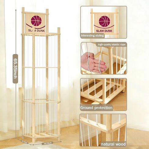 Stuffed Animal Storage Zoo Organizer,Wooden Toy Plushies Storage,Space Save Zoo Toy Organizer,Large Capacity Stuffed Animal Holder for Playrooms & Bedrooms,15.8" Wide, Natural in Kuwait