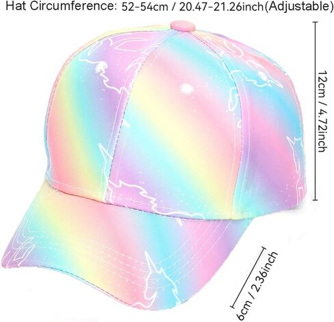 Kids Girls Baseball-Trucker-Hat Cap for Age 3-6, Pink Unicorn Adjustable Sun Protection Sport Hats for Outdoor in Kuwait