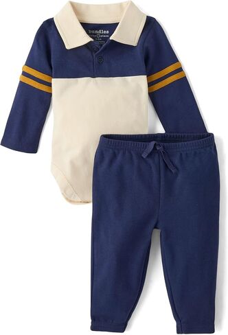 The Children's Place Baby Boys' And Newborn Long Bodysuit and Pant,2-piece Playwear Set in Kuwait
