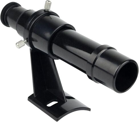 5x24 Finder Scope for Telescope with Mounting Bracket - Universal Optical for Astronomical Observation, Glossy Black in Kuwait