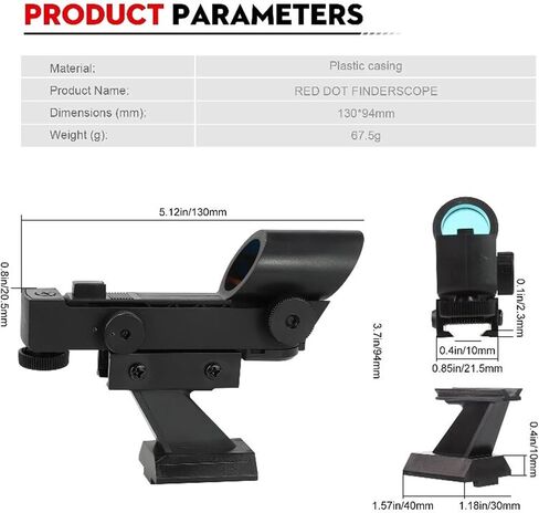 Red Dot Finder Scope with Slide-in Mount, fo 80EQ 80DX 90DX SE SLT Series in Kuwait