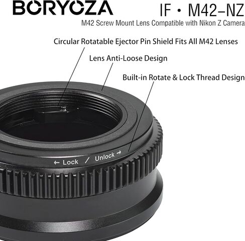 IF·M42-NZ Chipped Focus Confirm Adapter M42 Screw Mount Lens Compatible with Nikon Z Camera in Kuwait