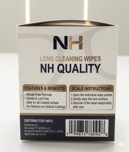 Lens Cleaning Wipes [200 Count] - Pre-Moistened, Individually Wrapped Glasses Cleaner | Streak-Free, Ammonia-Free Wipes for Eyeglasses, Screens, Tablets, and Camera Lenses in Kuwait