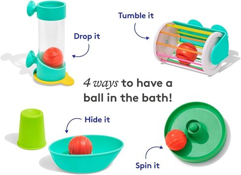 LOVEVERY, The Bath Set, 9-Piece Bath Toys with Play Guide, Early Development for 9+ Months in Kuwait