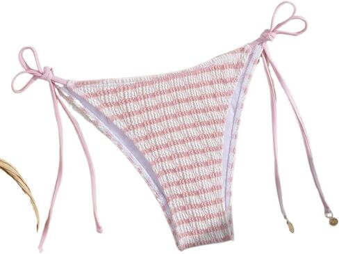 Women's Summer Beach Striped Tie-Side Bikini Bottoms, and Swimwear in Kuwait