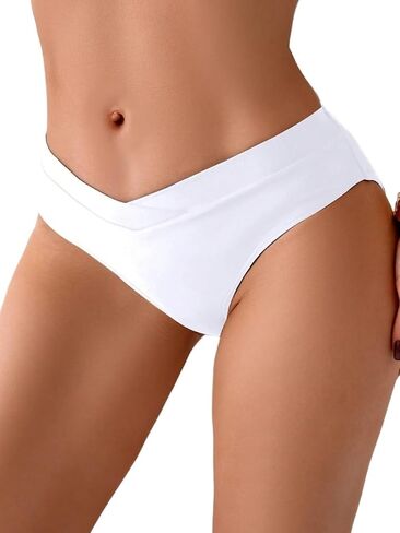 Womens Solid Color Cross Bikini Bottom for Summer Beach in Kuwait