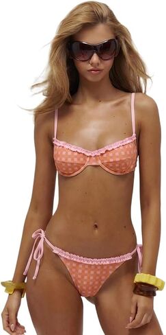 Womens Tie Side Frill Bikini Bottoms Only Summer Beach Sexy Cute in Kuwait