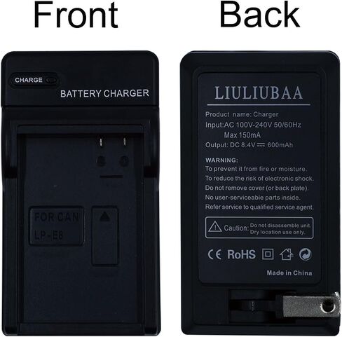 LP-E8 Battery Charger for LC-E8 LC-E8C LC-E8E Wall Charger Compatible with Canon EOS Rebel T3i T5i T4i T2i,Canon EOS 700D 650D 600D 550D,EOS Kiss X4,X5,X6i,KX7i Cameras & More(Not for T2 T3 T4 T5) in Kuwait