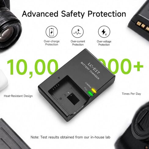 LC-E17 LC-E17E LC-E17C Charger Replacement for Canon EOS RP, EOS R10, EOS Rebel T7i, EOS Rebel T6i, Camera Battery Charger for LP-E17, Fits EOS Rebel T6s, EOS Rebel SL3, EOS Rebel SL2, EOS 77D in Kuwait