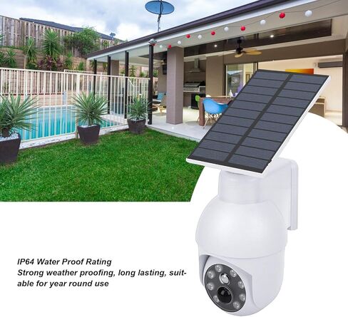 EBTOOLS Solar Security Light with Motion Sensor, 540LM LED Light IP64 Water Proof Simulation Camera Design, for Yard Driveway Patio Outdoor Areas in Kuwait
