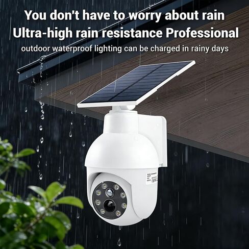 EBTOOLS Solar Security Light with Motion Sensor, 540LM LED Light IP64 Water Proof Simulation Camera Design, for Yard Driveway Patio Outdoor Areas in Kuwait