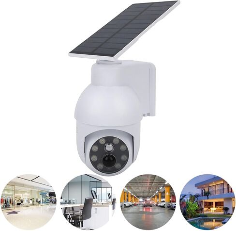 EBTOOLS Solar Security Light with Motion Sensor, 540LM LED Light IP64 Water Proof Simulation Camera Design, for Yard Driveway Patio Outdoor Areas in Kuwait