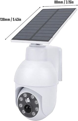 EBTOOLS Solar Security Light with Motion Sensor, 540LM LED Light IP64 Water Proof Simulation Camera Design, for Yard Driveway Patio Outdoor Areas in Kuwait