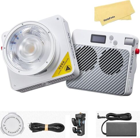 Godox ML100R RGB LED Video Light with Bluetooth Control,1800K-10000K CCT | High 95 CRI/TLCI,14 FX Modes,110W Input Power,Compact & Lightweight for Professional Filmmaking,Photography,Vlogging in Kuwait