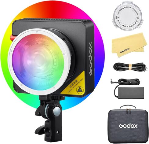 Godox ML100R RGB LED Video Light with Bluetooth Control,1800K-10000K CCT | High 95 CRI/TLCI,14 FX Modes,110W Input Power,Compact & Lightweight for Professional Filmmaking,Photography,Vlogging in Kuwait