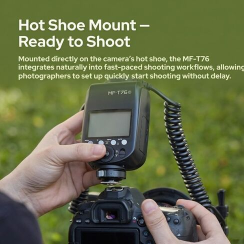 Godox MF-T76 C for Canon Macro Twin Lite Flash, TTL HSS 2.4G Wireless | 1/8000s High-Speed Sync with Modeling Lights, 1.2s Recycle Time, 550 Full Power Flashes for Macro Photography in Kuwait