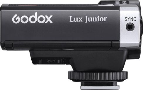 Godox Flash Lux Junior Retro Camera Flash, Compact Portable Flash in Black with Simple Controls, Soft Even Lighting for Portraits, Everyday Photography, Beginners and Content Creators in Kuwait