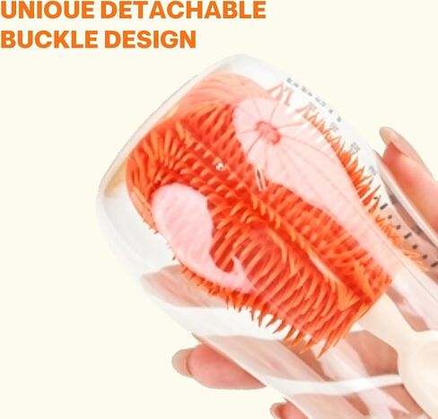 6-in-1 Baby Bottle Brush Set – Portable Silicone Bottle Cleaner with Drying Rack, Soap Dispenser, Nipple Brush & Straw Brush – Travel-Friendly Bottle Cleaning Kit in Kuwait
