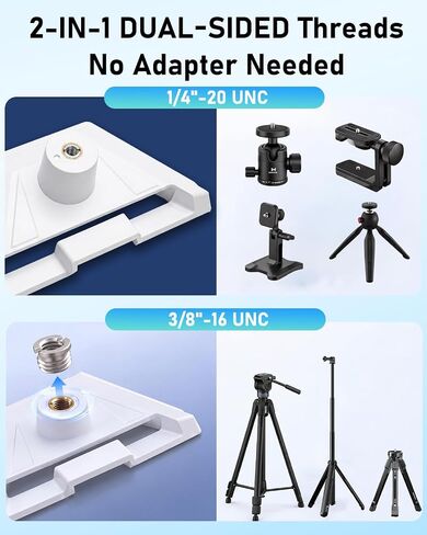Starlink Mini Tripod Adapter Mount | 2-in-1 Dual-Sided 1/4" & 3/8" Threads, Fits 2024/2025 Starlink Mini Pipe Adapter – for RV, Camping, Outdoor in Kuwait