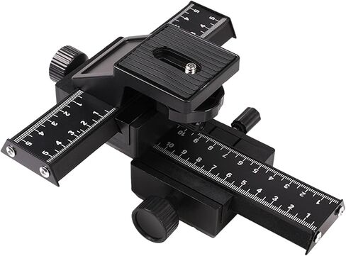 Aluminum 4 Way Focusing Slider with 1/4 Screw for Camera Directional Regulator Bracket Slider Easy Installation Regulator in Kuwait