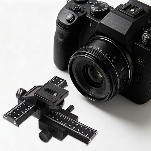 Aluminum 4 Way Focusing Slider with 1/4 Screw for Camera Directional Regulator Bracket Slider Easy Installation Regulator in Kuwait