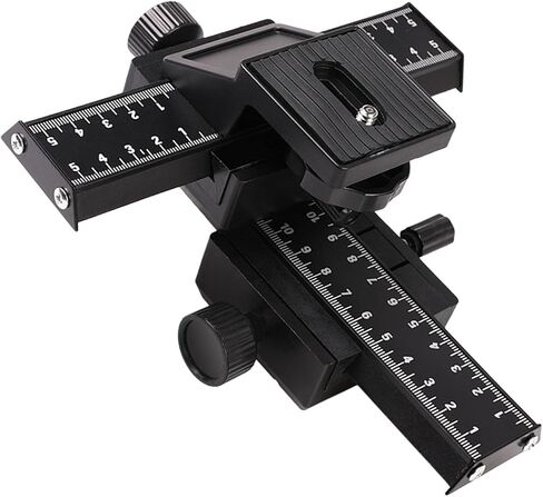 Aluminum 4 Way Focusing Slider with 1/4 Screw for Camera Directional Regulator Bracket Slider Easy Installation Regulator in Kuwait