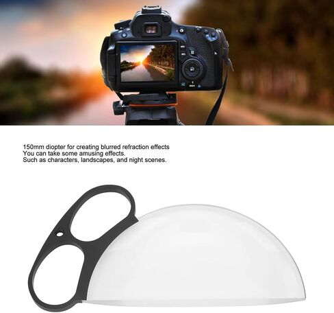 150mm Handheld Diopter Filter, Handheld Diopter Half Moon Special Blur Effects Filter,Special Blur Effects Half Moon Glass for Close Up Photography, for Lens Adapter in Kuwait
