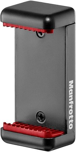 Manfrotto MCLAMP, Universal Smartphone Clamp with Thread Connections, for iPhone with or without Case, Foldable, Compact Size, Vlogging, Black in Kuwait