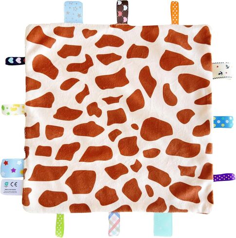 CREVENT Tag Security Blankets for Babies, Soft Small Loveys for Boys, Baby Comforter Sensory Blanket, Great Gifts for Birthday Baby Shower (10"X10" Blue Tag) in Kuwait